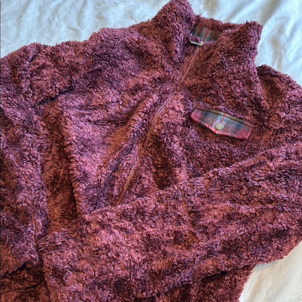 Pendleton Womens Zip Up Jacket Size Large Maroon